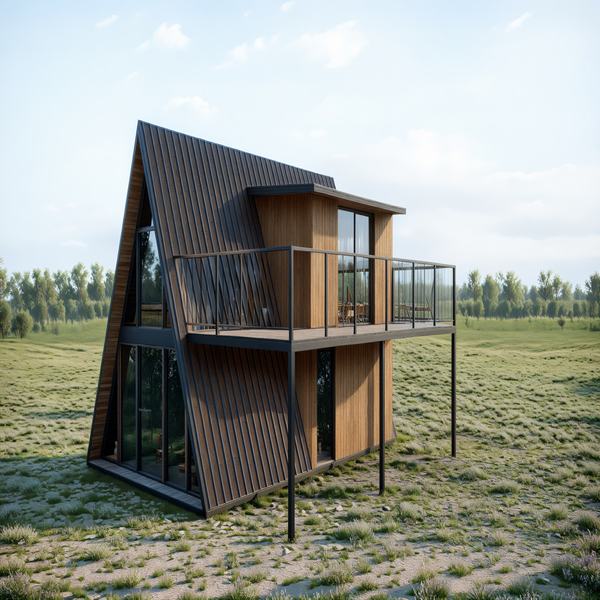 69㎡ Wind & Solar-Powered Green Garden Villa with 2 Bedrooms and Botanical Living